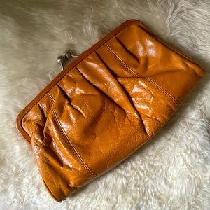 *lights up!* leather large clutch with interior lighting